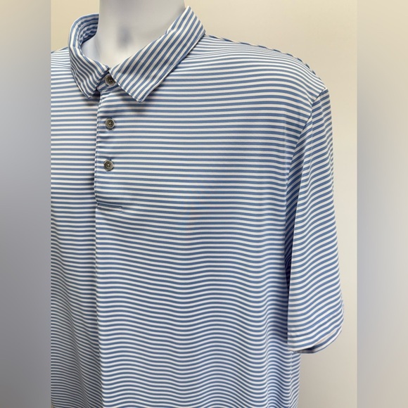 PRO TOUR Men's classic blue and white stripe Cool Play golf polo size XL - Picture 2 of 12